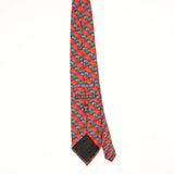 Back Back of Vintage 1990's Jz Richards Geometric Patterned Tie