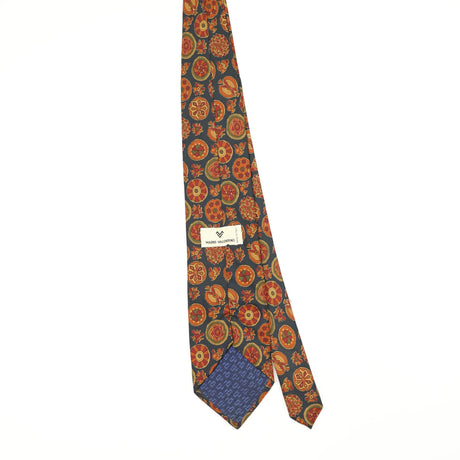 Back Back of Vintage 1990's Mario Valentino Floral Patterned Tie