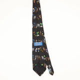 Back Back of Vintage 1990's Looney Tunes Bugs Bunny Cartoon Patterned Tie