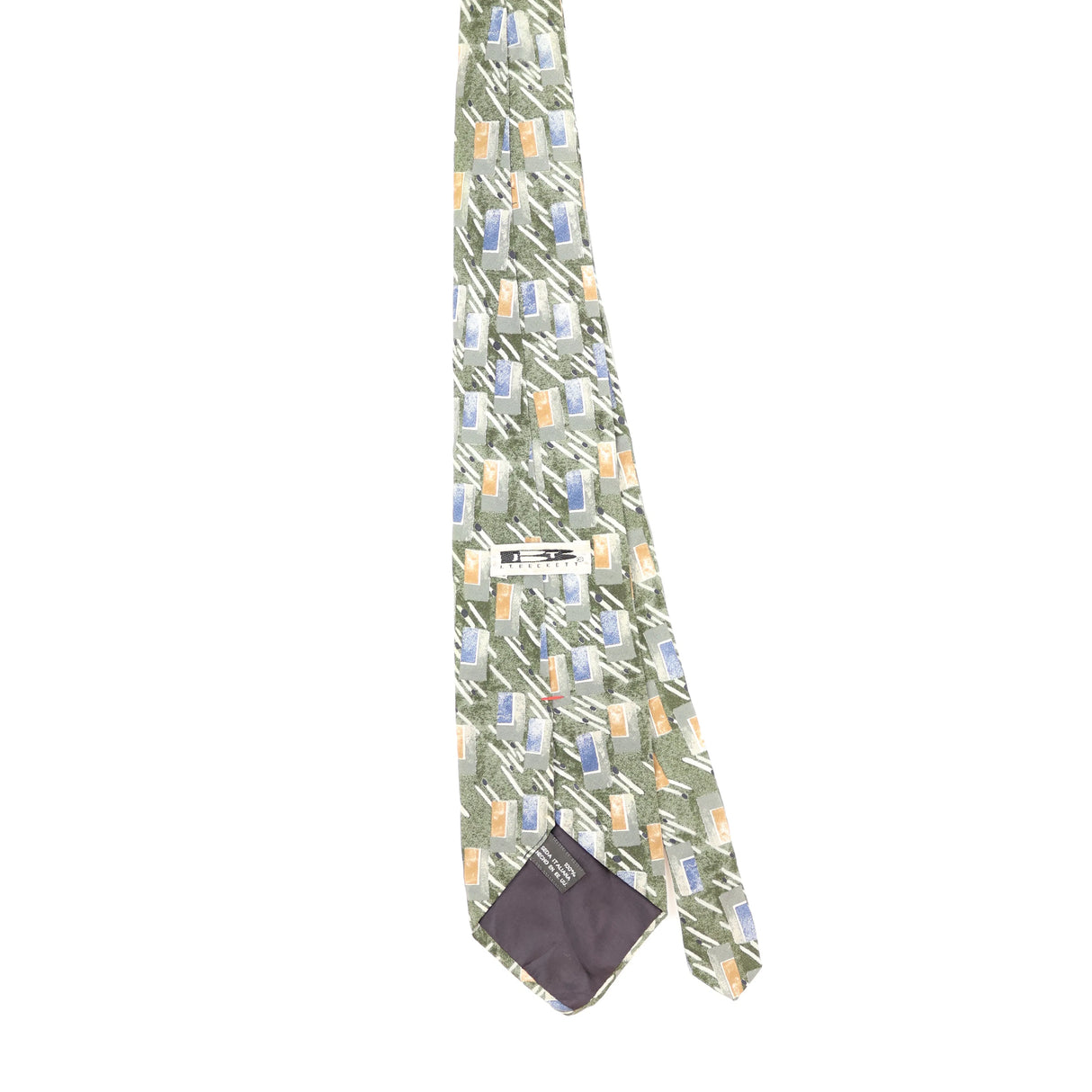 Back Back of Vintage 1990's J.T. Beckett Geometric Patterned Tie