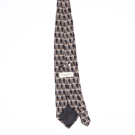 Back Back of Vintage 1990's Pronto Uomo Geometric Patterned Tie