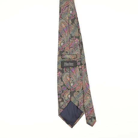 Back Back of Vintage Paisley Patterned Tie