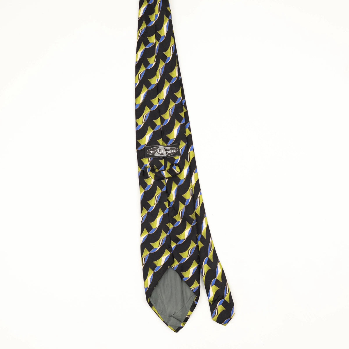 Back Back of Vintage 1990's Geometric Patterned Tie