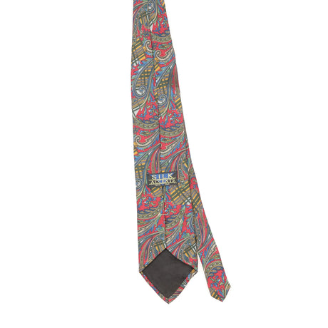 Back of Vintage Abstract Patterned Tie