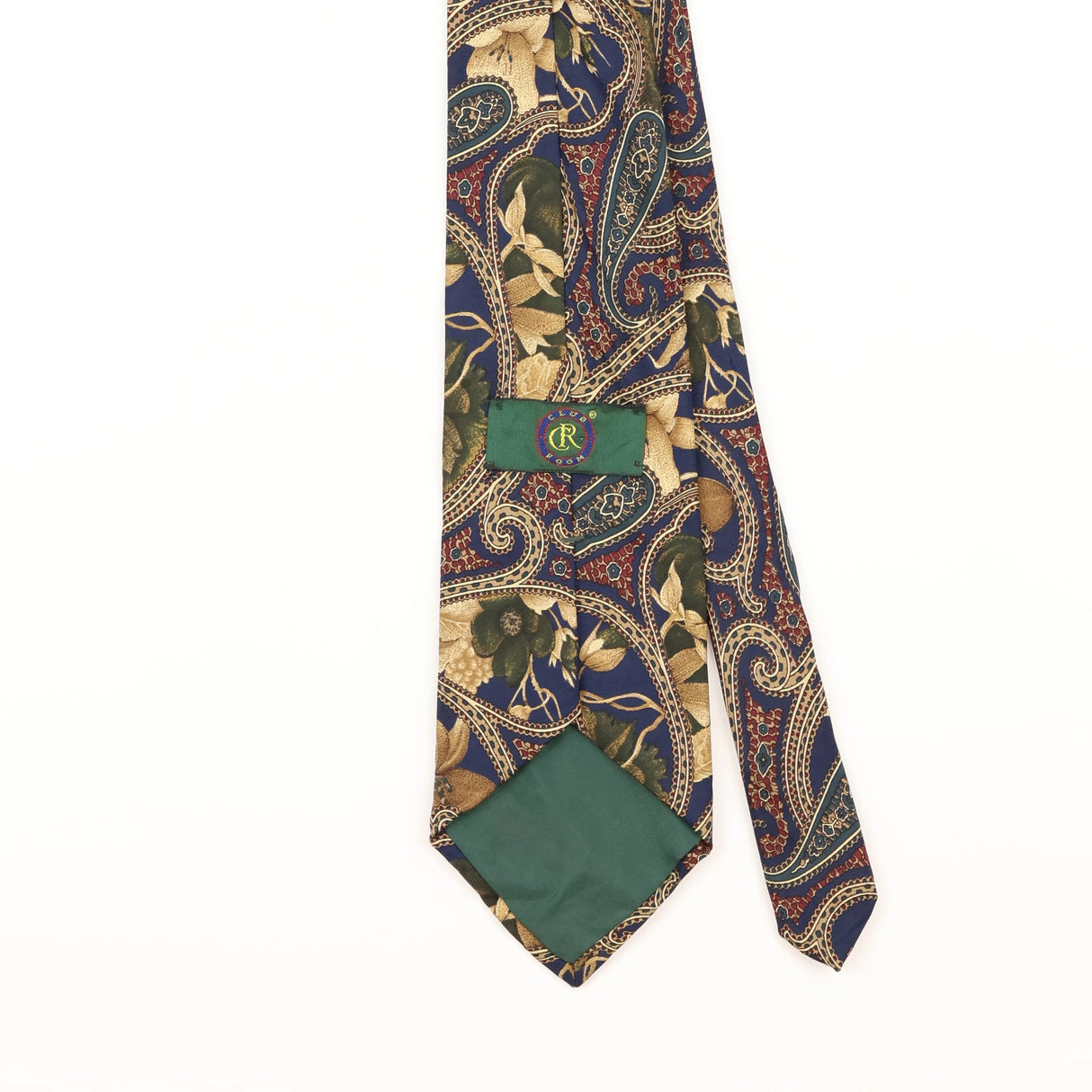 Back Detail of Vintage 1990's Club Room Paisley Patterned Tie