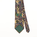 Back Detail of Vintage 1990's Club Room Paisley Patterned Tie