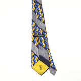 Back Back of Vintage 1980's Yves Saint Laurent Geometric Patterned Tie