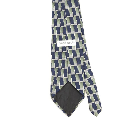 Back Back Detail of Vintage 1990's Pierre Cardin Geometric Patterned Tie