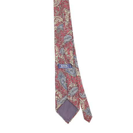 Back Back of Vintage 1990's Paisley Paisley Patterned Tie