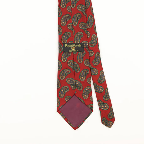 Back Detail of Vintage 1990's Paisley Patterned Tie