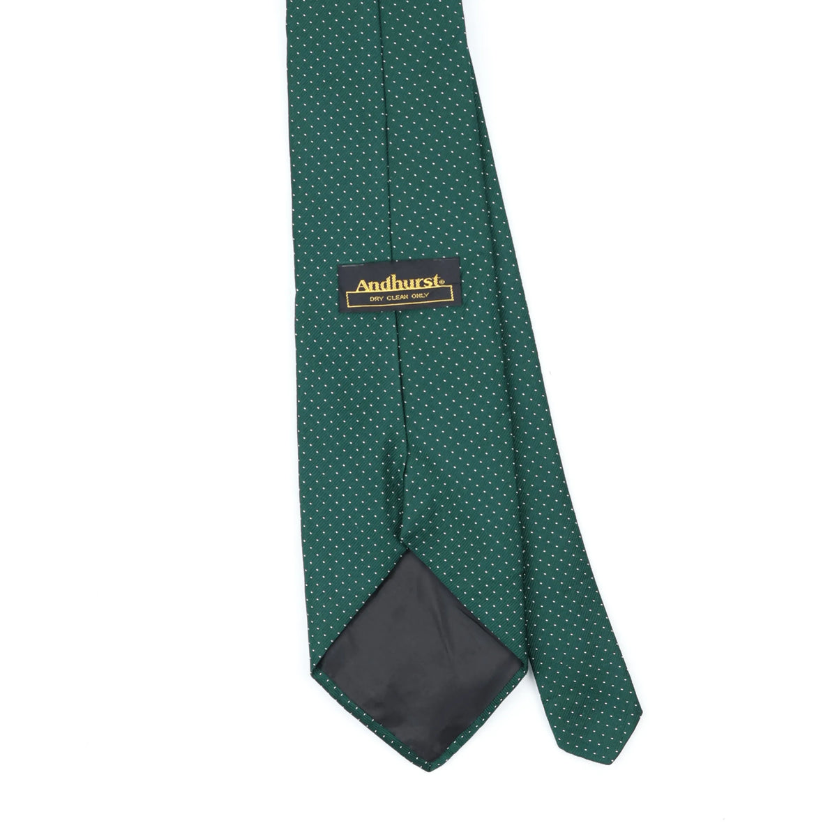 Back Back Detail of Vintage 1980's Andhurst Polka Dot Patterned Tie