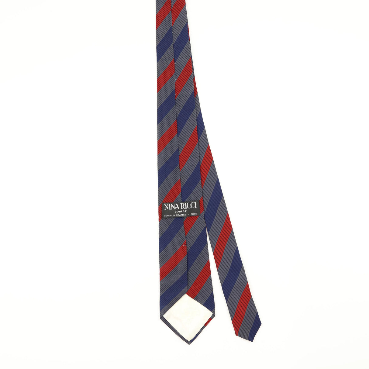 Back of Vintage 1990's Nina Ricci Striped Patterned Tie