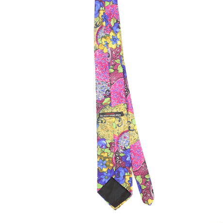 Back Back of Vintage 1990's Flowers Floral Patterned Tie