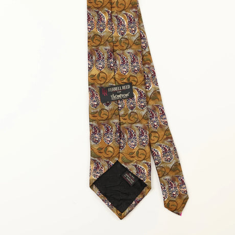 Back Detail of Vintage Ferrell Reed Paisley Patterned Tie