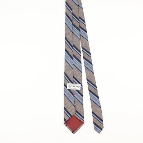 Back of Vintage Repp Striped Patterned Tie
