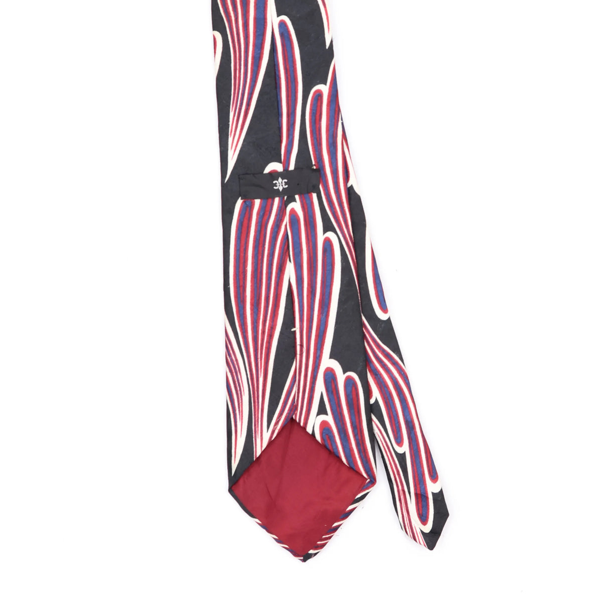 Back Back Detail of Vintage 1990's Abstract Patterned Tie