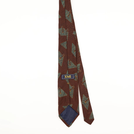 Back of Vintage 1990's Geometric Patterned Tie
