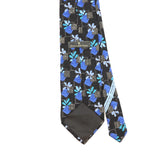 Back Back Detail of Vintage 1990's Ermenegildo Zegna Flower Geometric Patterned Tie