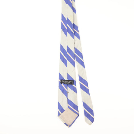 Back of Vintage Christian Dior Striped Patterned Tie