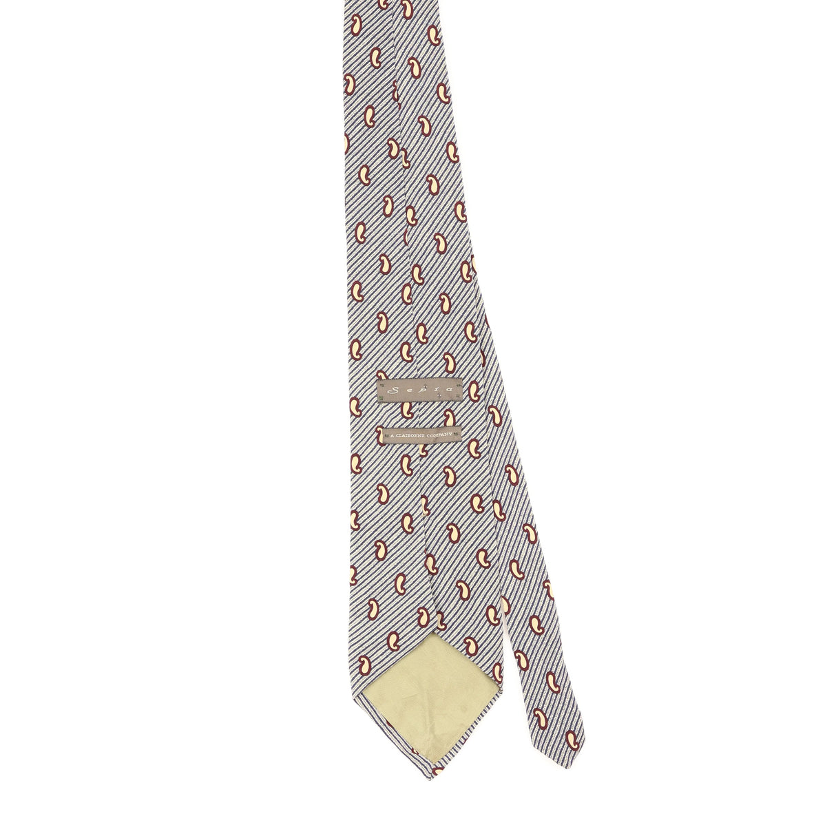 Back Back of Vintage 1990's Paisley Paisley Patterned Tie