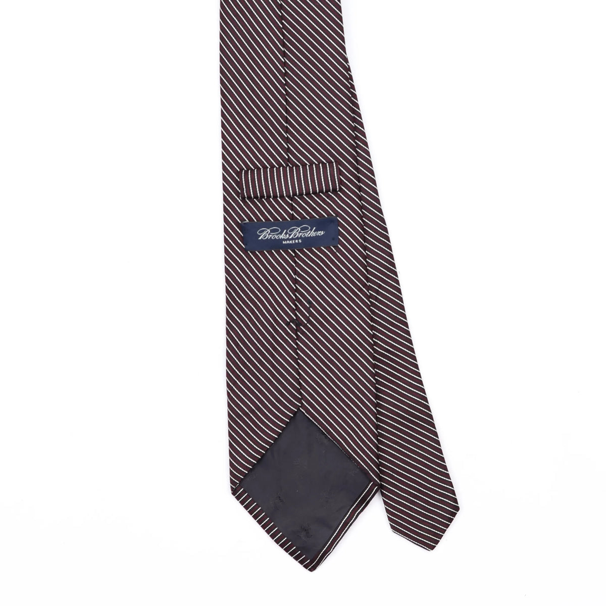 Back Back Detail of Vintage 1990's Brooks Brothers Striped Patterned Tie