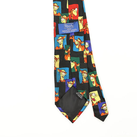 Back Back Detail of Vintage 1990's Disney Tigger Cartoon Patterned Tie
