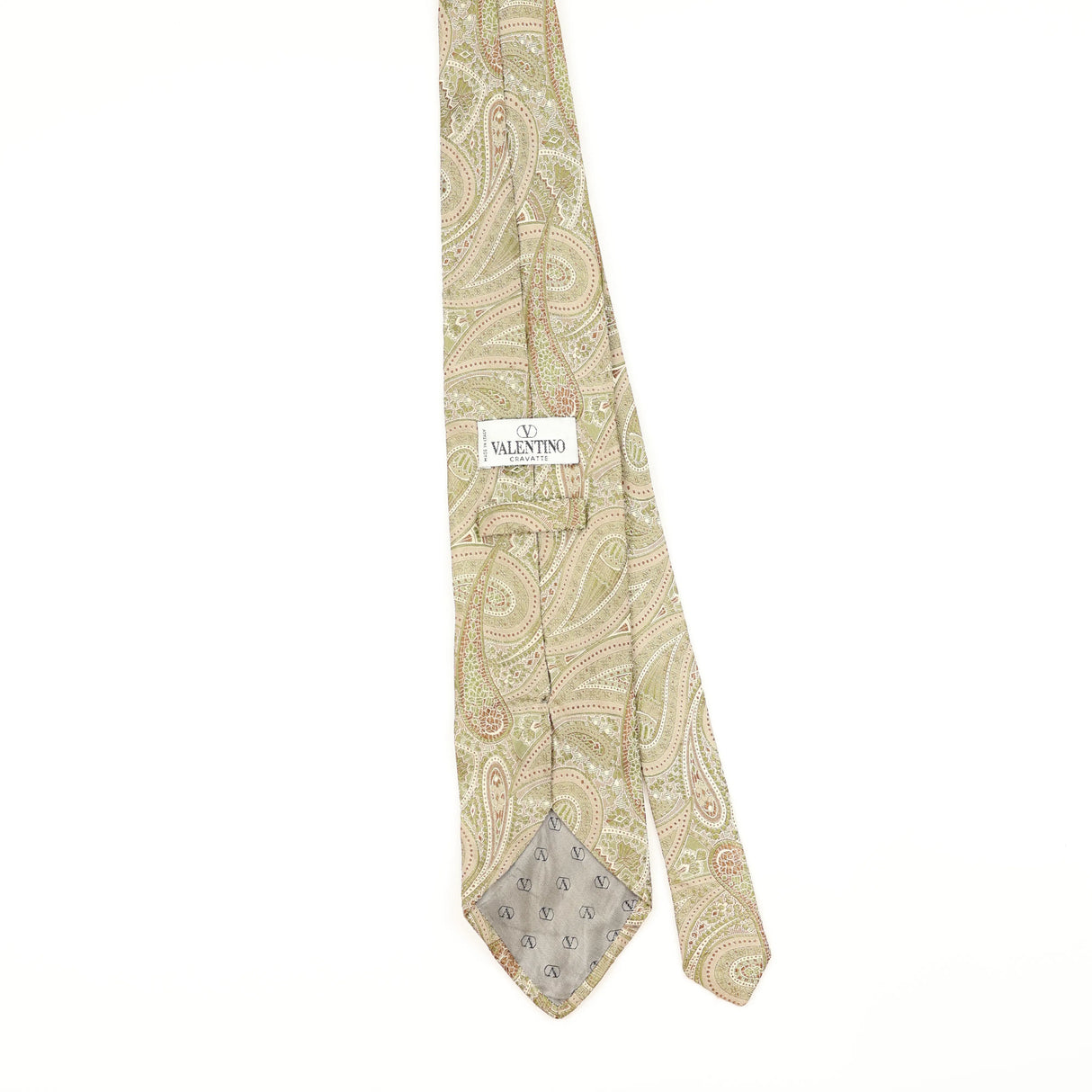 Back of Vintage 1990's Valentino Paisley Patterned Tie
