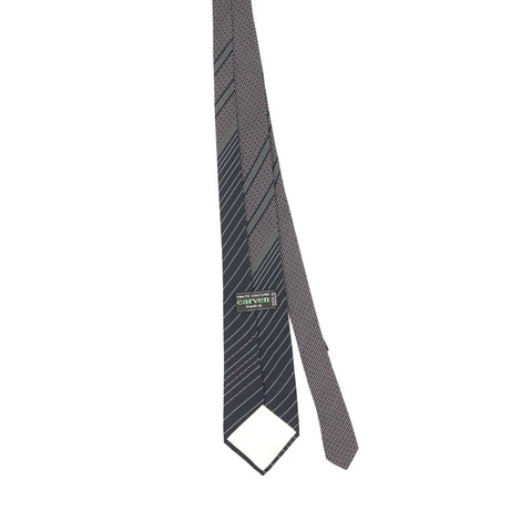 Back of Vintage 1980's Carven Striped Patterned Tie