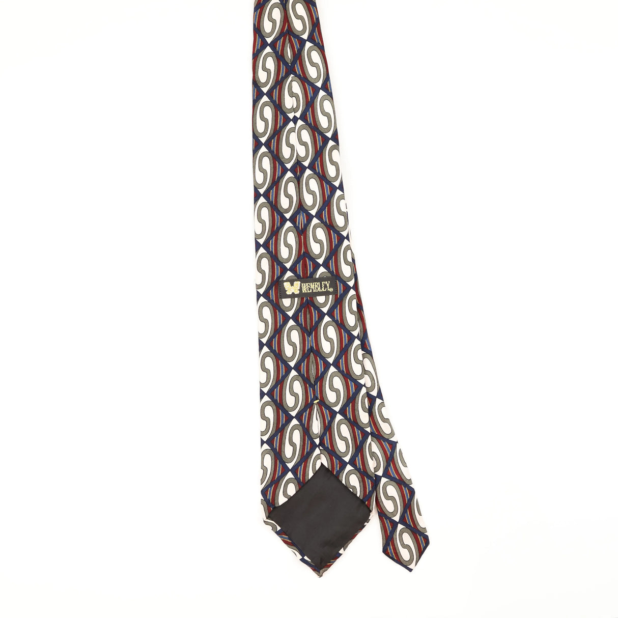 Back of Vintage 1990's Wembley Geometric Patterned Tie