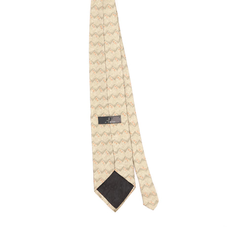 Back Back of Vintage J.Ferrar Geometric Patterned Tie