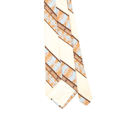 Back Back Detail of Vintage 1980's Striped Patterned Tie