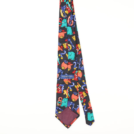 Back of Vintage Cambridge Classics Cartoon Patterned Tie