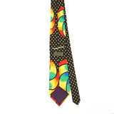 Back of Vintage 1990's Rush Limbaugh No Boundaries Abstract Patterned Tie