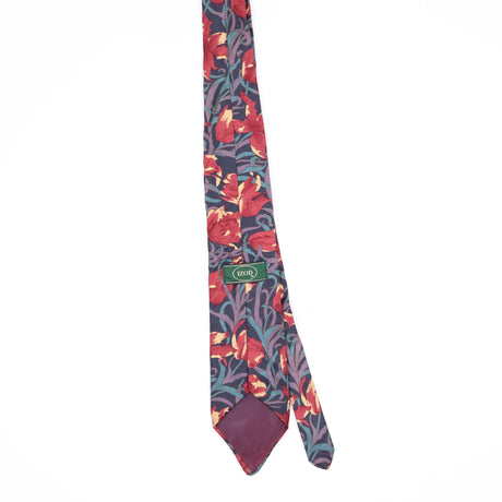 Back Back of Vintage 1990's Izod Floral Patterned Tie