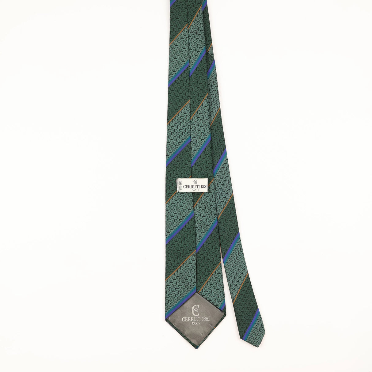 Back of Vintage 1990's Cerruti 1881 Monogram Geometric Patterned Tie