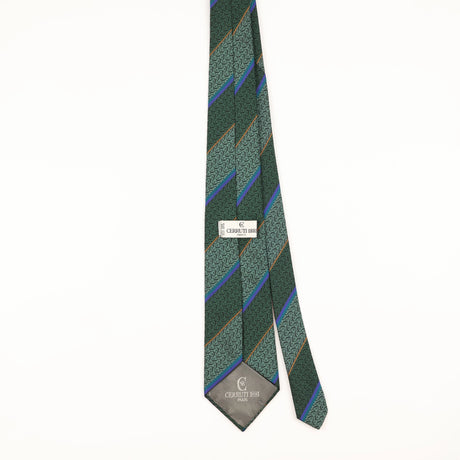 Back of Vintage 1990's Cerruti 1881 Monogram Geometric Patterned Tie