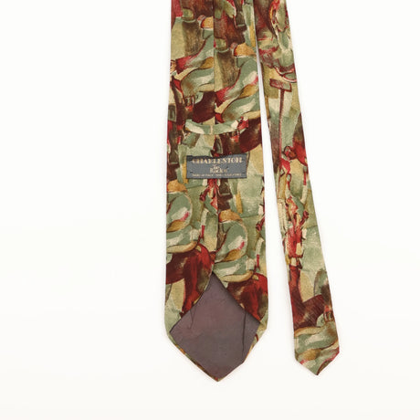 Back Detail of Vintage Abstract Patterned Tie