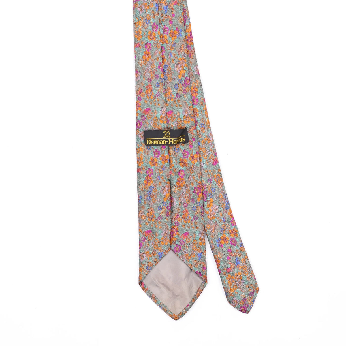 Back Back Detail of Vintage 1990's Floral Patterned Tie