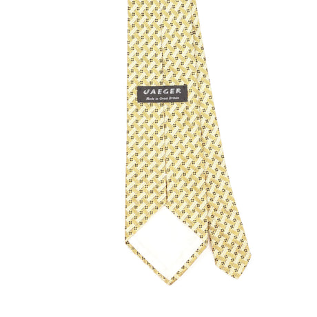 Back Detail of Vintage 1990's Jaeger Geometric Patterned Tie