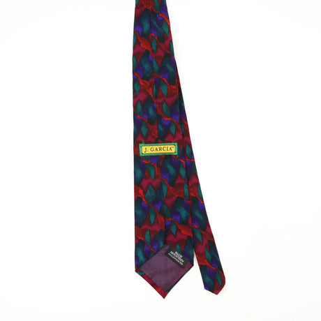 Back Back of Vintage 1990's Jerry Garcia Abstract Patterned Tie