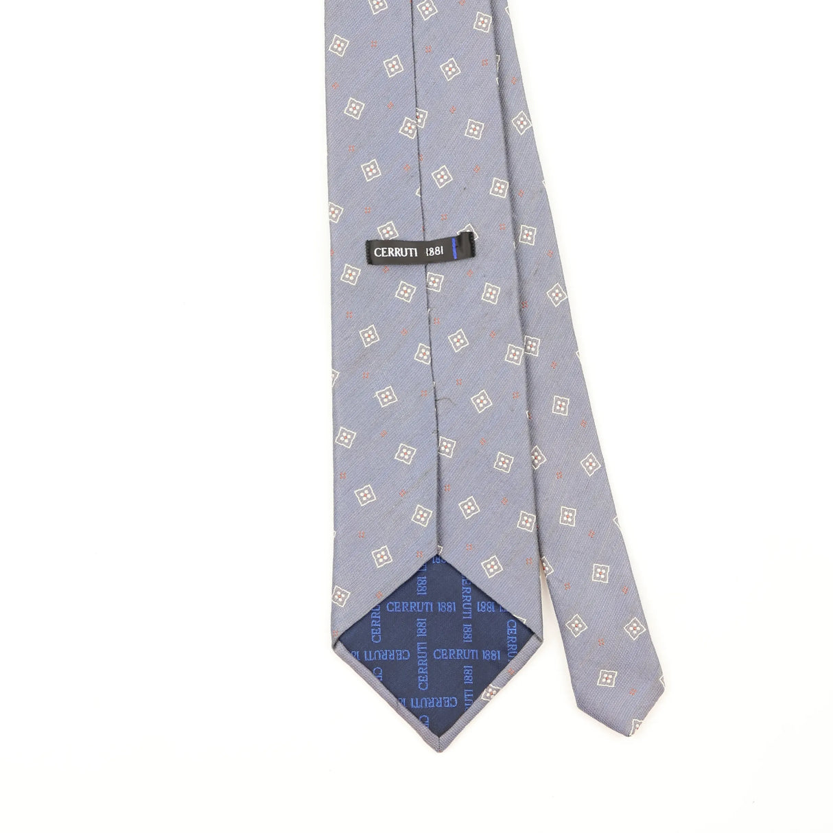 Back Back Detail of Vintage 1990's Cerruti 1881 Geometric Patterned Tie