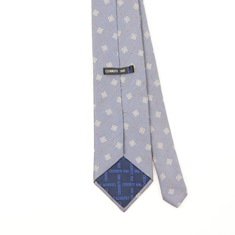 Back Back Detail of Vintage 1990's Cerruti 1881 Geometric Patterned Tie