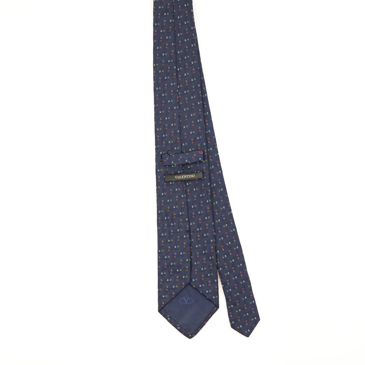 Back of Vintage 1990's Valentino Geometric Patterned Tie