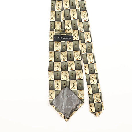 Back Detail of Vintage 1990's Croft & Barrow Geometric Patterned Tie