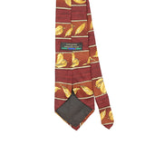 Back Back Detail of Vintage 1990's Alexander Julian Leaves Geometric Patterned Tie