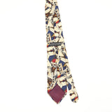 Back Back of Vintage 1990's Structure Playing Cards Geometric Patterned Tie