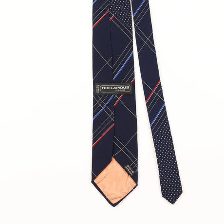 Back Detail of Vintage 1990's Ted Lapidus Abstract Patterned Tie