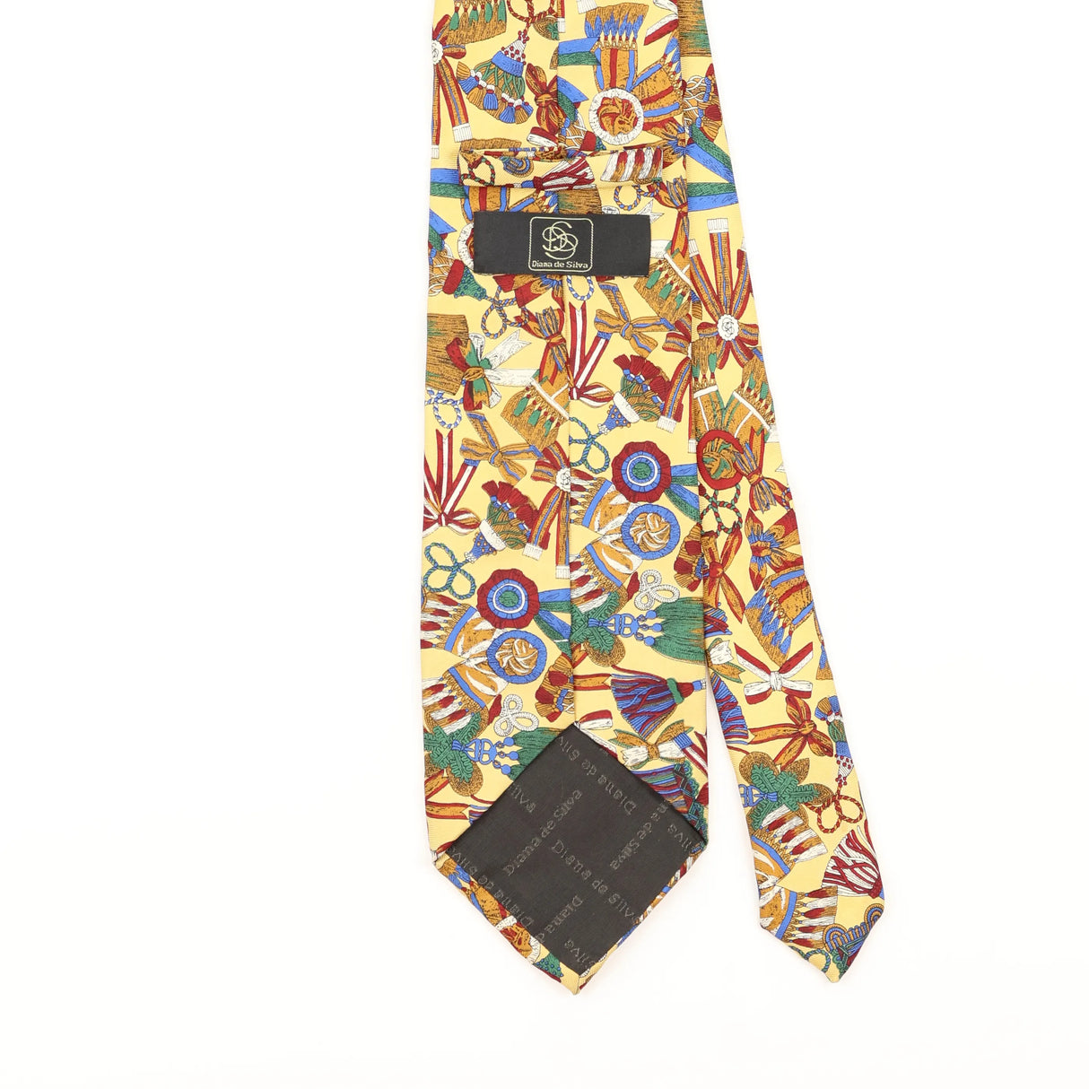 Back Detail of Vintage 1990's Ribbon Cartoon Patterned Tie