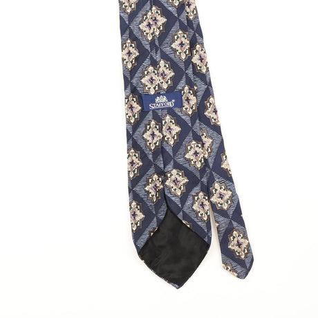 Back Detail of Vintage 1990's Stafford Geometric Patterned Tie