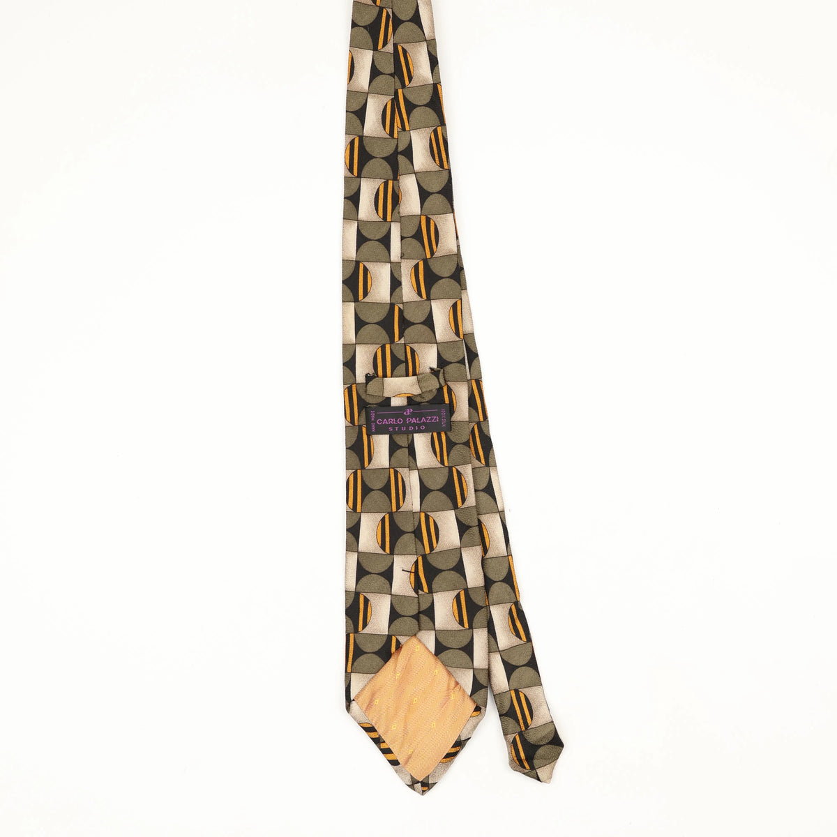 Back Back of Vintage 1990's Geometric Patterned Tie